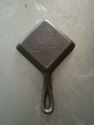 Vintage Griswold Cast Iron 129 Square Egg Skillet Pan