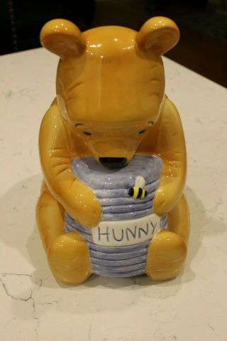 Vintage Treasure Craft Winnie The Pooh - Pooh Bear With Honey Pot Cookie Jar