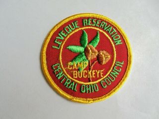 Vintage Bsa Boy Scouts Camp Buckeye Leveque Reservation Central Oh Cloth Patch