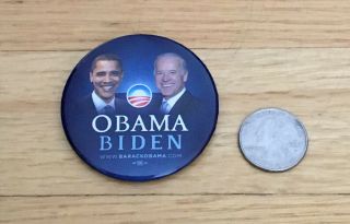 Barack Obama Joe Biden Official 2008 President Campaign Photo Button Pin