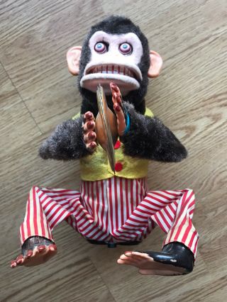Vintage Jolly Chimp Playing Cymbals Ck Made In Japan Mechanical Toy