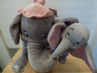 Disney Parks Baby Dumbo And Mrs Jumbo Storybook Circus Plush Doll Set 15”