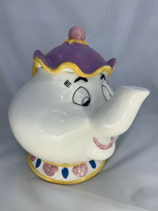 VINTAGE Disney Mrs Potts Cookie Jar From Beauty & The Beast Treasure Craft 2