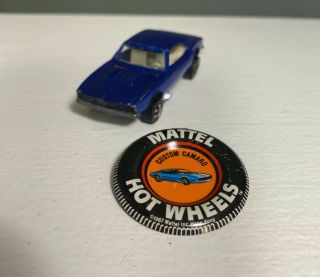 Vintage,  1967 Hot Wheels Redlines,  Custom Camaro,  Blue,  Made In Usa