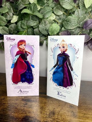 Disney Store Anna & Elsa Limited Edition Doll Vouchers Frozen