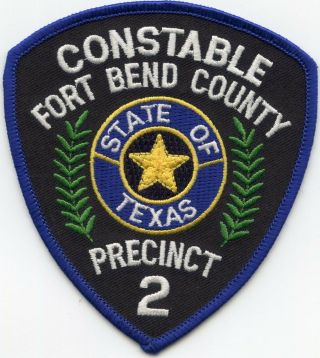 Fort Bend County Texas Tx Precinct 2 Constable Sheriff Police Patch