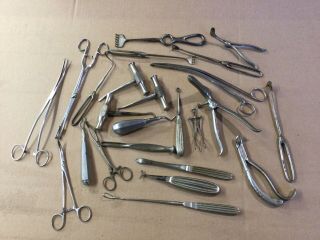 24 Vintage Surgical Instruments Medical Exam Instruments Estate Find
