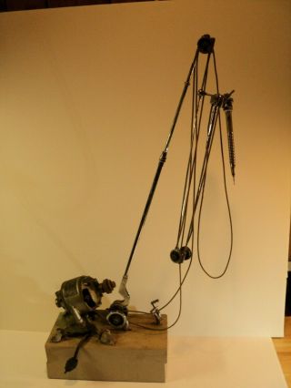 Vintage Dentist Drill,  Motor,  Crane With Belts,  Very Old