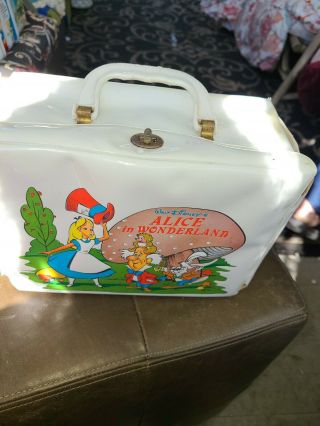 Vintage Alice In Wonderland Vinyl Lunchbox No/thermos