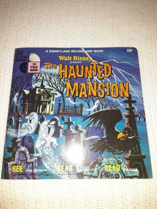 Walt Disney The Haunted Mansion Record And Book Vintage