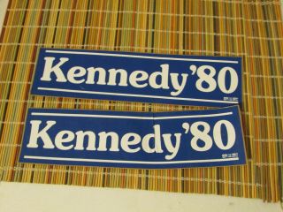 Two Ted Kennedy 1980 Presidential Campaign Bumper Stickers