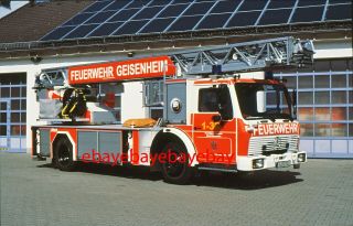 Fire Apparatus Slide,  Ladder,  Geisenheim / Germany,  1988 Mercedes - Benz / Metz