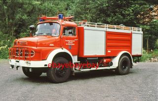 Fire Apparatus Slide,  Tanker - Pumper,  St.  Wendel / Germany,  1976 Mb 4x4 / Metz