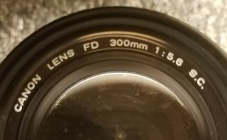 Vintage Canon FD 100 - 300mm 1:5.  6 SC 35mm Lens w/ Tripod Collar & Case 2