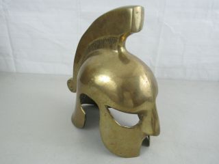 Vintage Brass Greek Crested Decorative Helmet Warrior Spartan