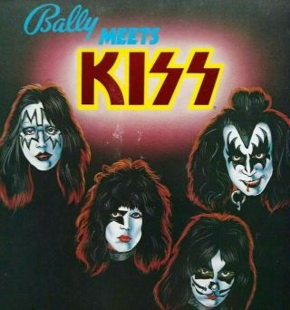 Kiss Pinball Flyer Bally 1979 Foldout Artwork Sheet Rock And Roll Music