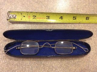 Antique Civil War Era Coin Silver Eyeglasses Spectacles,  England