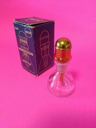 Rare Vintage & Old T.  C.  Wheaton Co Zeiss Immersion Oil Bottle - Scientific