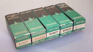 5 Vintage Nos Sylvania 6v6gt Tubes - - 6v6 6v6gt