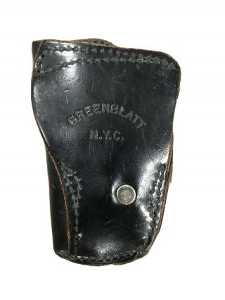 Antique Greenblatt N.  Y.  C.  Police Holster For Small Caliber