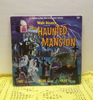 1970 Disney The Haunted Mansion Book And Record Set