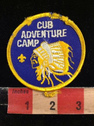 Vtg Native American Indian Headdress Cub Adventure Camp Boy Scouts Patch 99b1