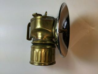 Vintage Justrite Coal Miner Carbide Lamp Light Flat Hook