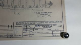 Factory Blueprint Of The Drop Target Assembly For Bally ' S Centaur ...