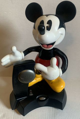 Vintage Disney Animated Talking Mickey Mouse Phone Cordless Telemania