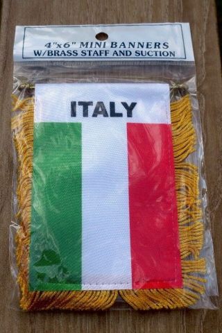 Italy Mini Banner W/ Suction Cup