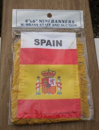 Spain Mini Banner W/ Suction Cup