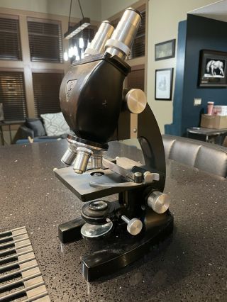 Vintage Bausch & Lomb Stereozoom Microscope - Complete - Dovetail Wood Box