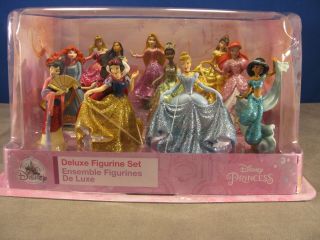 Disney Princess Deluxe Figurine Set Of 11.  Disney Store Hard To Find Item 46