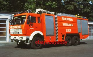 Fire Apparatus Slide,  Tp,  Wiesbaden / Germany,  1990 Mb 6x6 / Ziegler