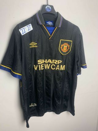Vintage 1993 Manchester United Away Classic Football Kit Shirt Umbro