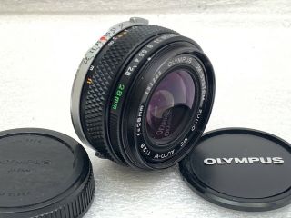 Minty Vintage Olympus Om - System Zuiko Mc Auto - W F/2.  8 28mm Camera Lens,  Caps