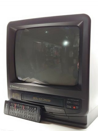Vintage Emerson Vt1322 Tv Vcr Retro Gaming Gamers Television With Remote