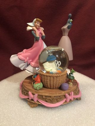 Disney Cinderella " A Lovely Dress For Cinderelly " Snowglobe Rare Please Read