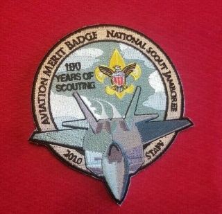 2010 Aviation Merit Badge Staff Patch National Jamboree Nj.