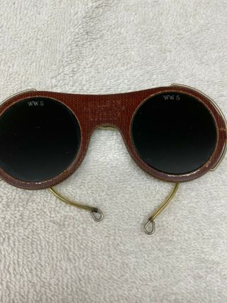 Vintage American Optical Ao Welding Safety Goggles Glasses Steampunk