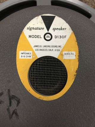 Vintage Jbl D130f 15” 8 - 16 Ohm Speaker,  Fresh Recone,  Parts,  Diy