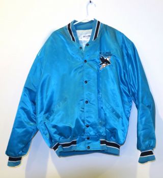 Pristine Vintage Starter Satin San Jose Sharks Snap Button Jacket Xxl