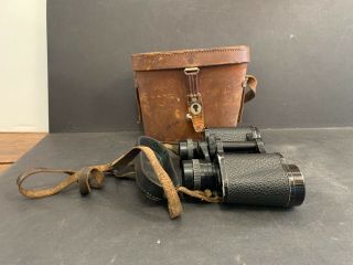 1928 Carl Zeiss Jena Binoculars,  Deltrintem 8x30,  With Case,  Strap,  Cov