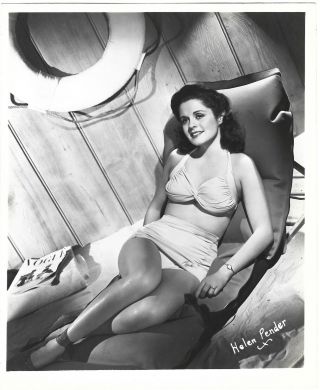 Vintage 1940s Curvaceous Bathing Beauty Helen Pender Pin - Up Photograph Bert Six