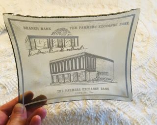 Vintage Farmers Exchange Bank Advertising Ash Tray - Coeburn,  Virginia