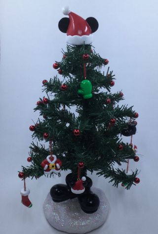 Disney Parks Mickey Mouse Mailable Christmas Tree With Ornaments Decoration