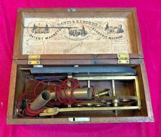 Antique 1854 Davis & Kidders Patent Magneto Electric Machine 4 Nervous Disorder
