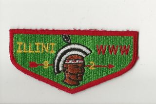Illini Oa Lodge 92 - S? Flap - Boy Scout Bsa G&w/1 - 21