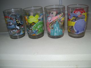 McDonalds Disney Drinking Glass Cup Tumbler 100 Years of Magic Complete Set 4 2