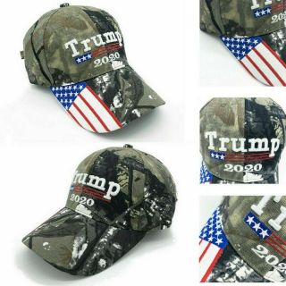 President Donald Trump 2020 Flag Camo Hat Usa Mesh Make America Great Again Lk